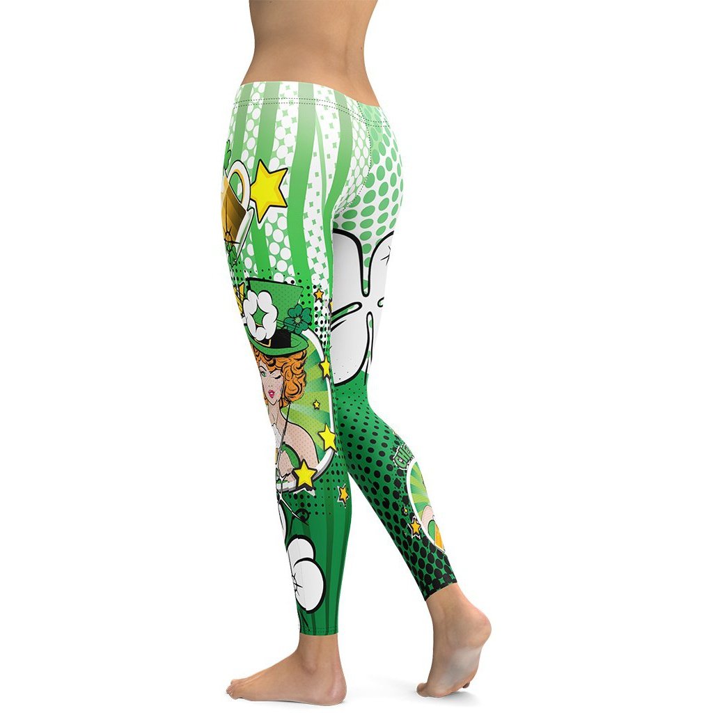 St. Patrick's Pop Art Leggings