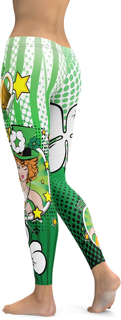 St. Patrick's Pop Art Leggings