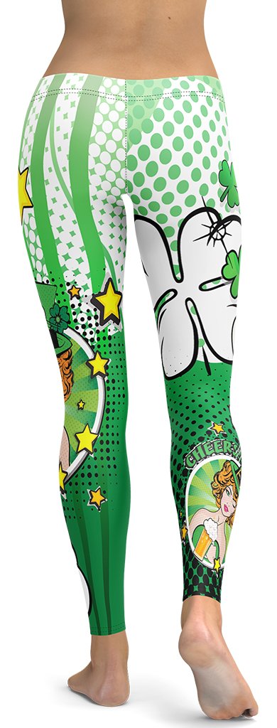 St. Patrick's Pop Art Leggings
