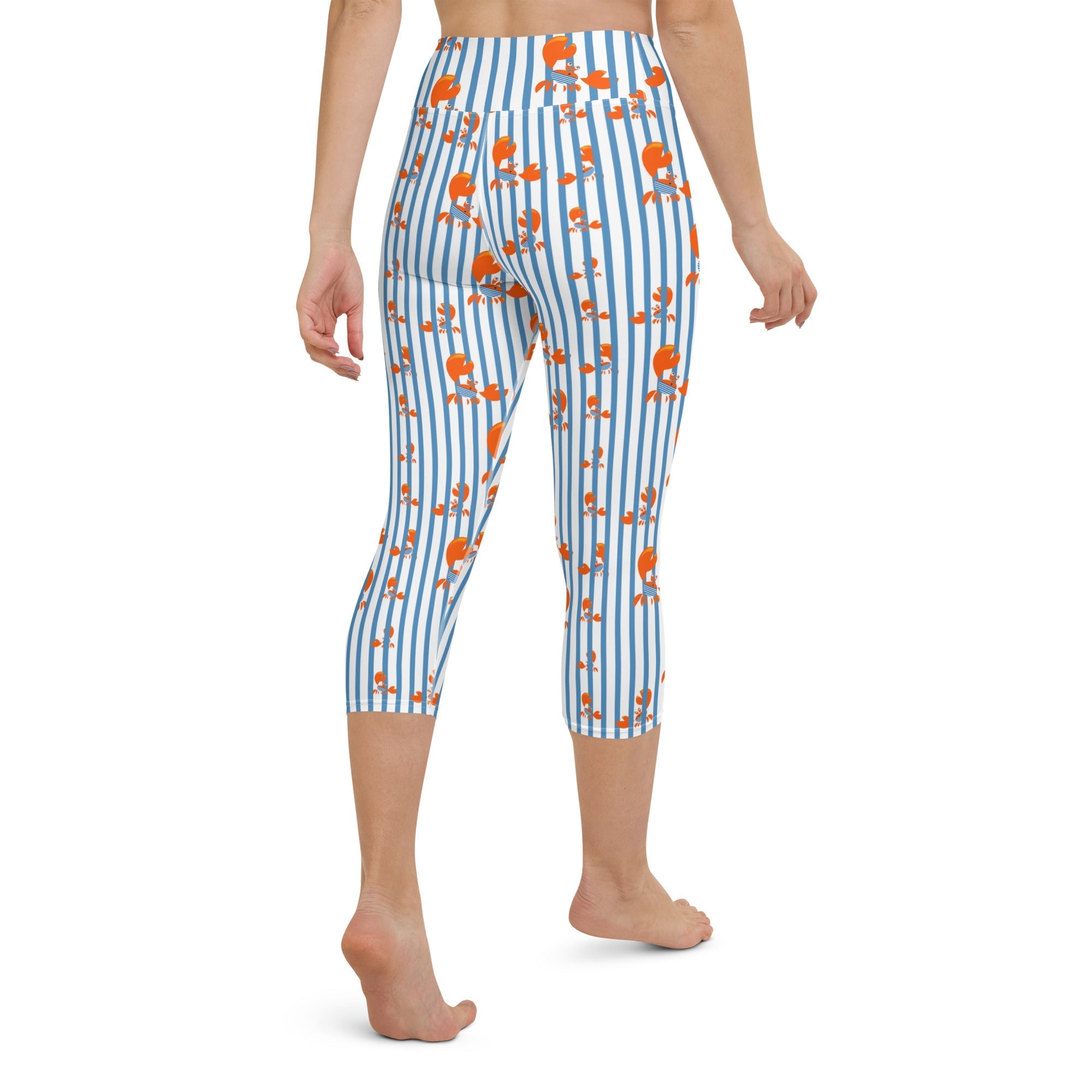 Stripes & Crabs Yoga Capris