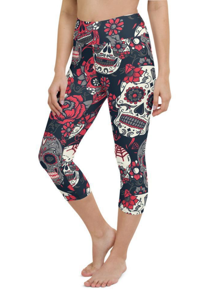 Sugar Skull Yoga Capris