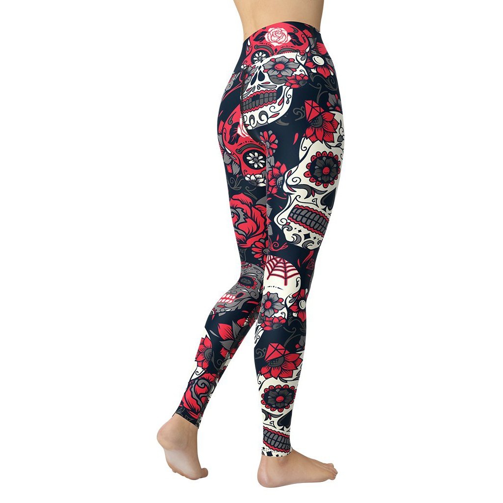 Sugar Skull Yoga Leggings