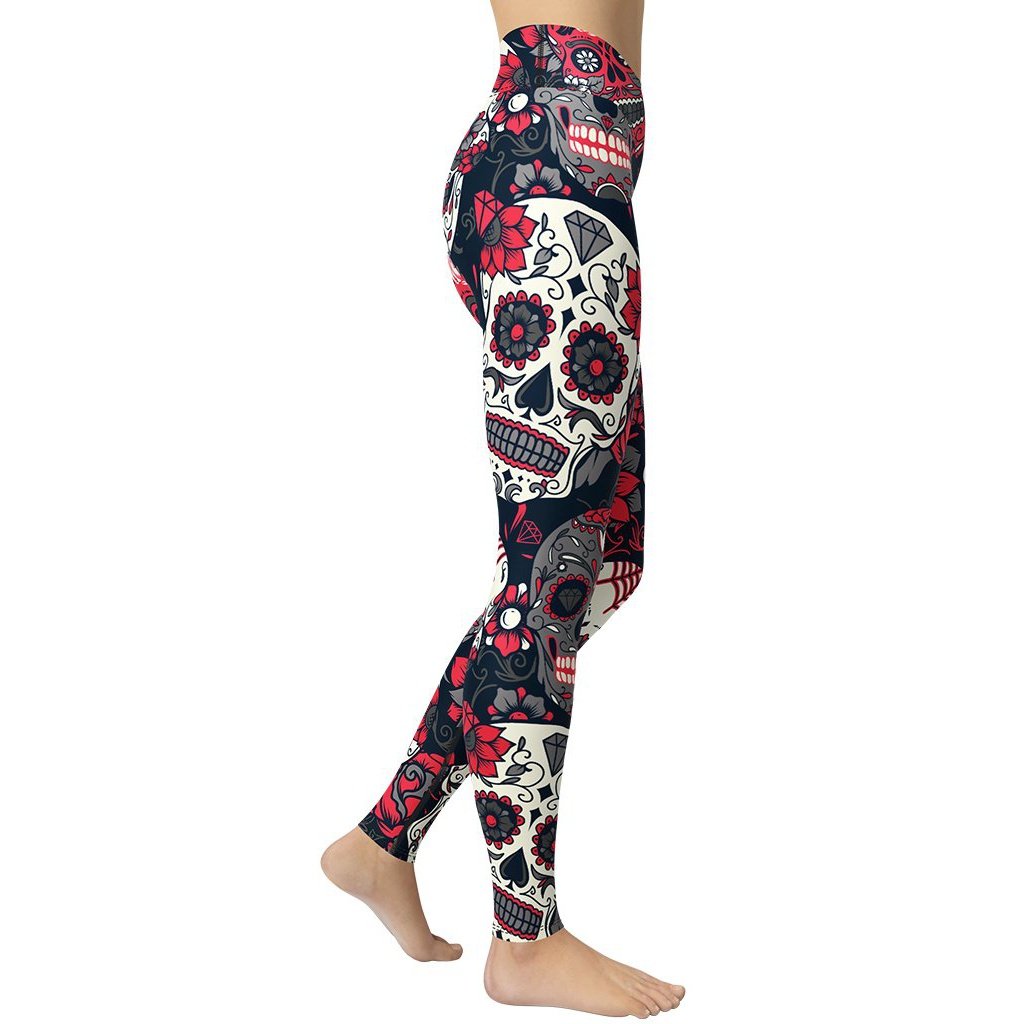 Sugar Skull Yoga Leggings