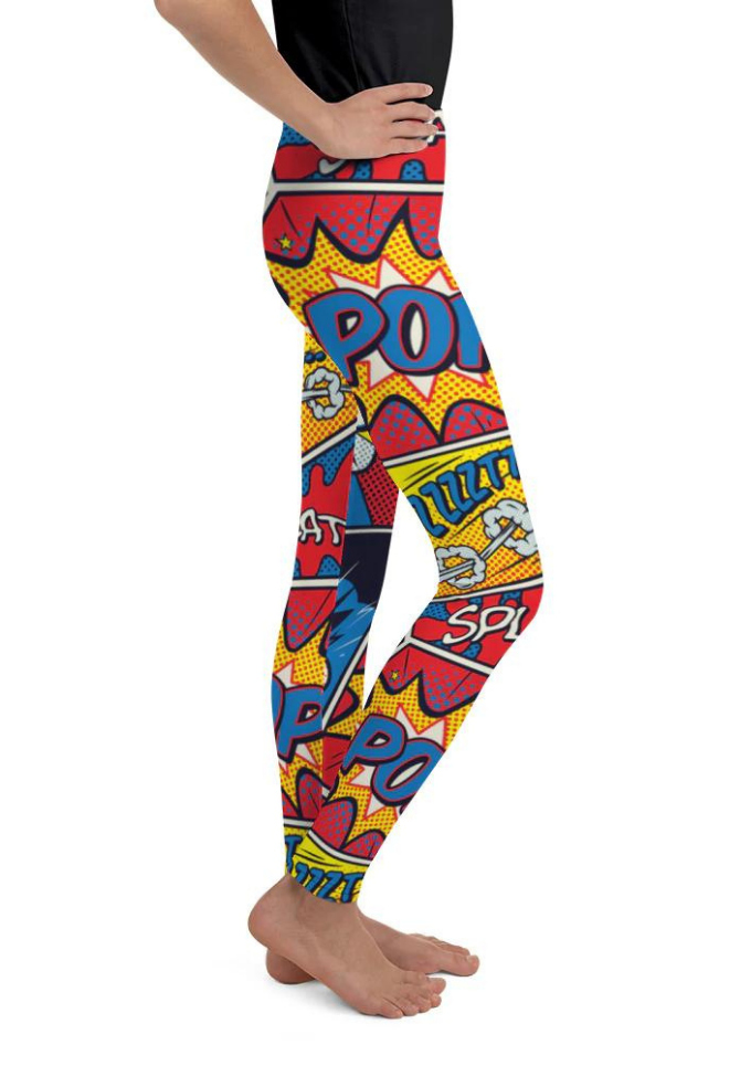 Superhero Comics Youth Leggings