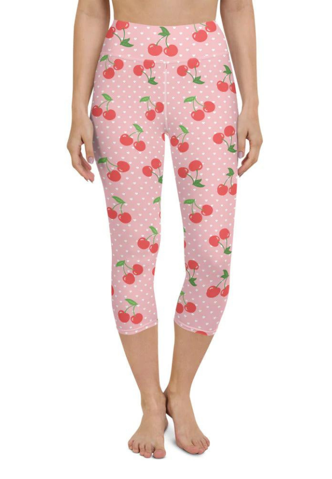 Sweet Cherry Yoga Capris