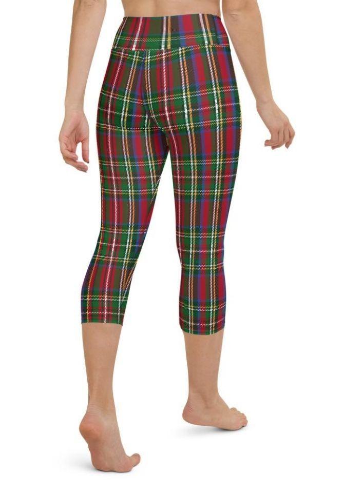 Tartan Christmas Yoga Capris