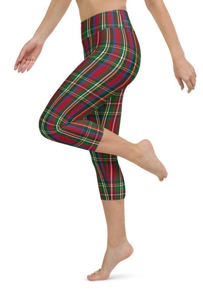 Tartan Christmas Yoga Capris