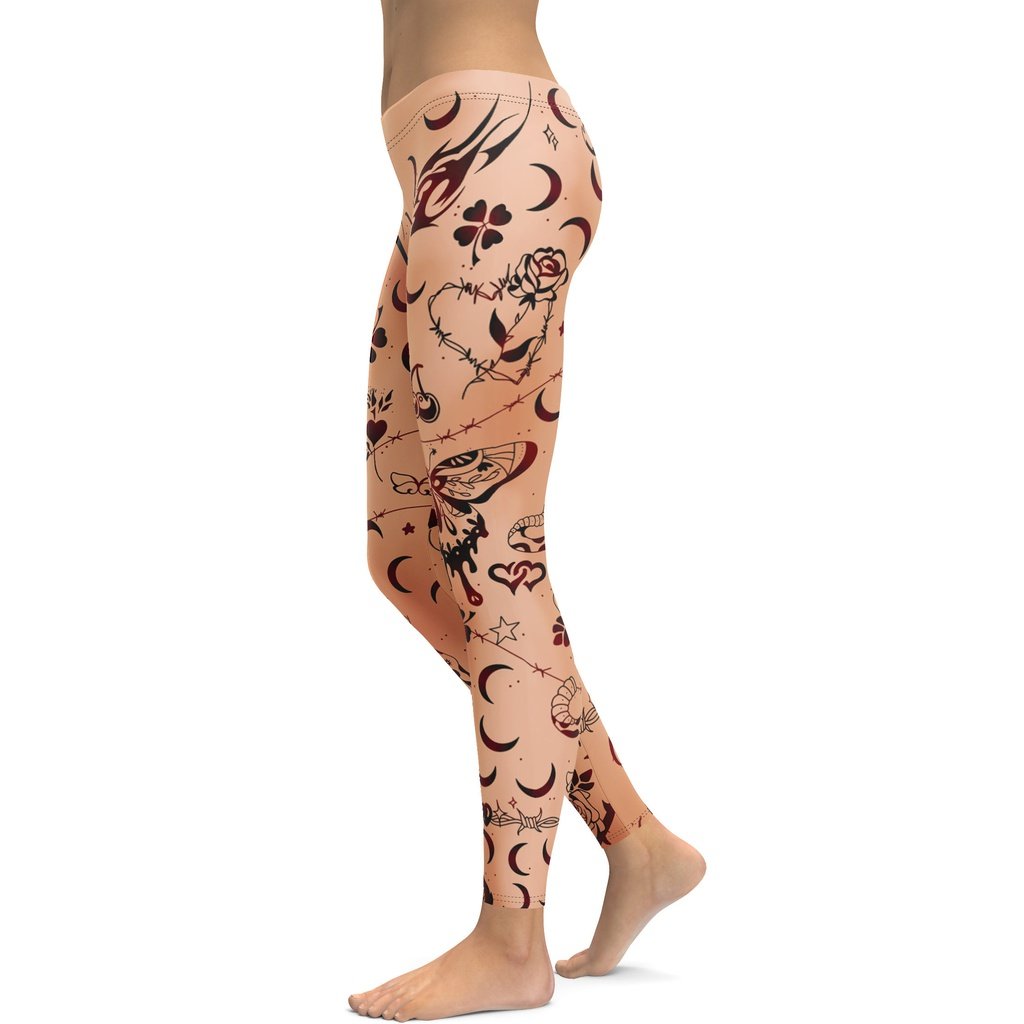 Tattoo Inspired Compression Leggings