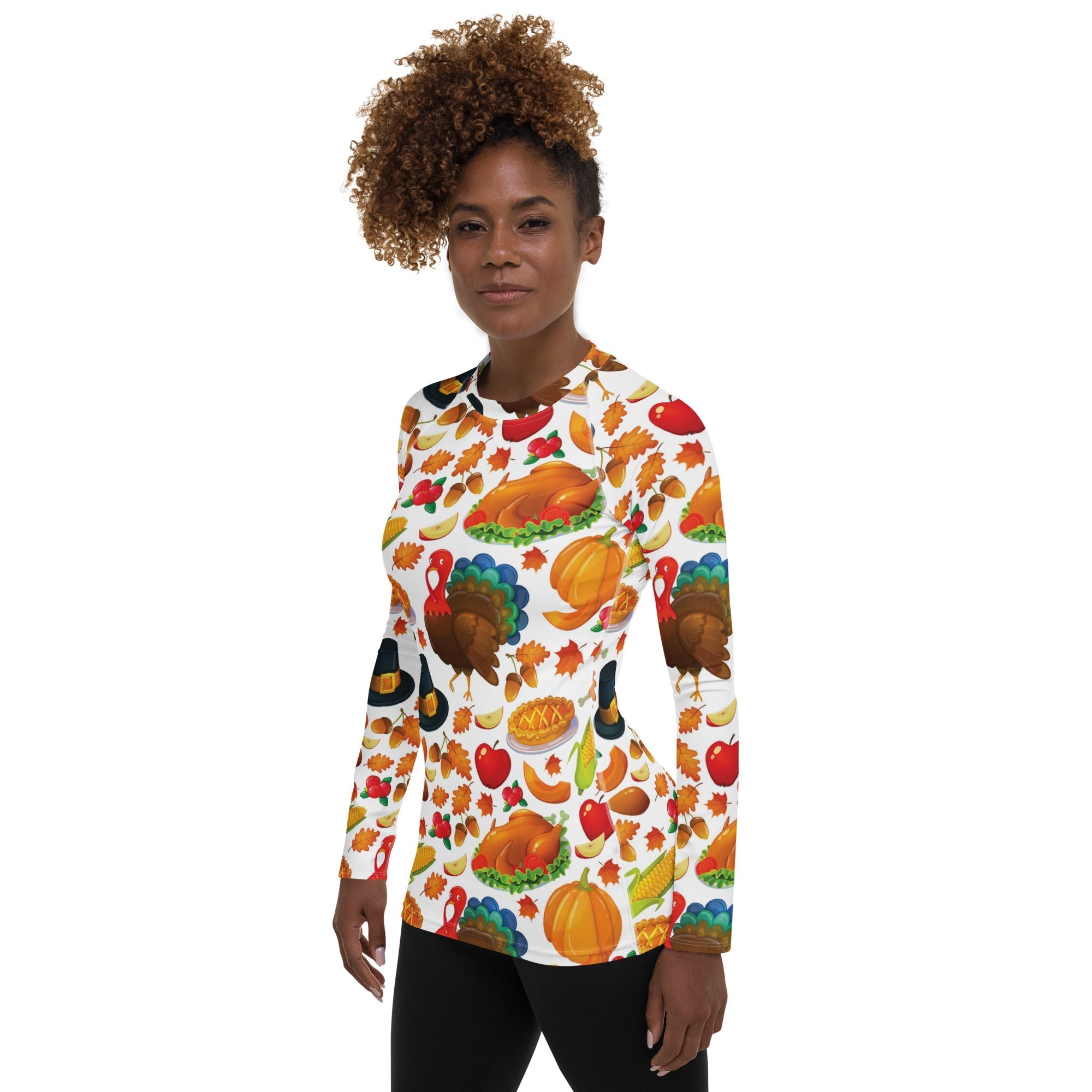 Thanksgiving Pattern Rash Guard