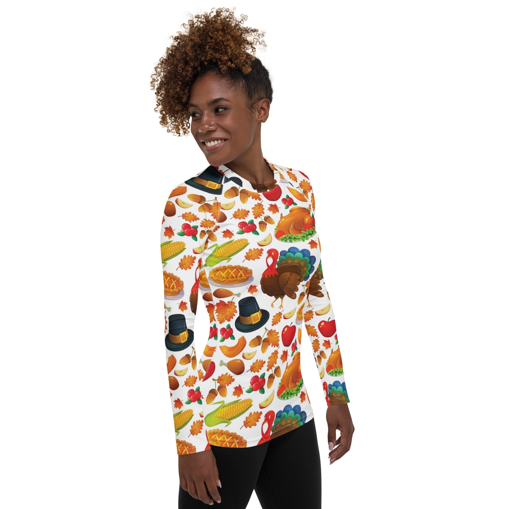 Thanksgiving Pattern Rash Guard