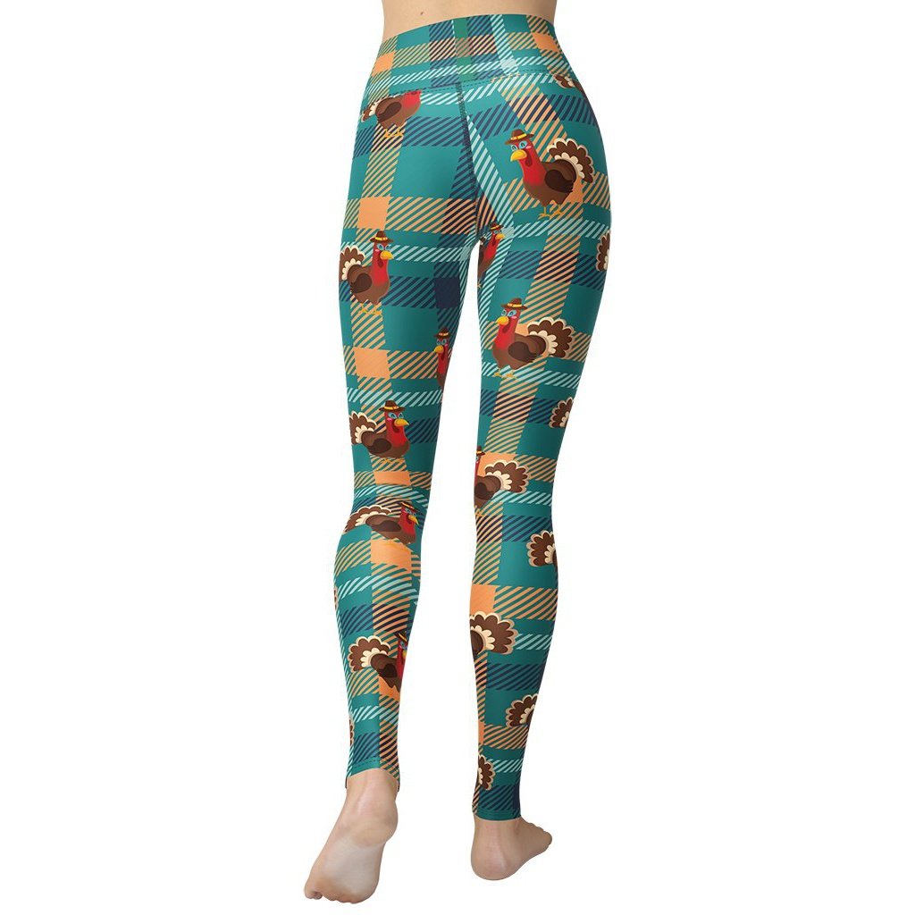 Thanksgiving Plaid Yoga Leggings