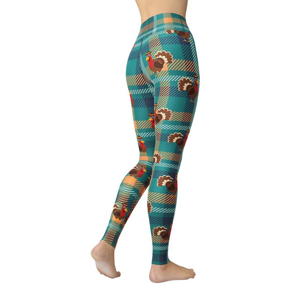 Thanksgiving Plaid Yoga Leggings