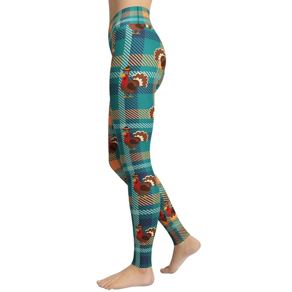 Thanksgiving Plaid Yoga Leggings