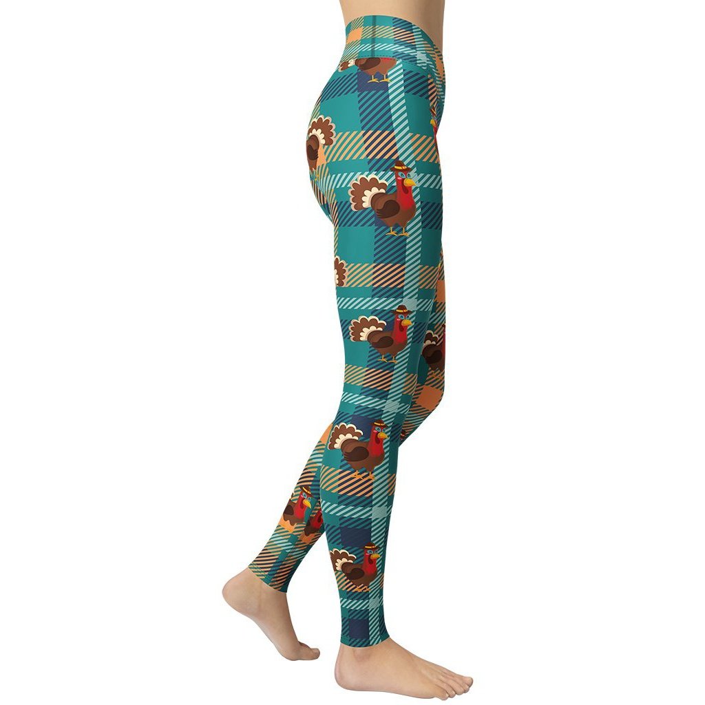 Thanksgiving Plaid Yoga Leggings