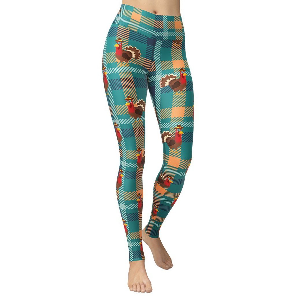 Thanksgiving Plaid Yoga Leggings