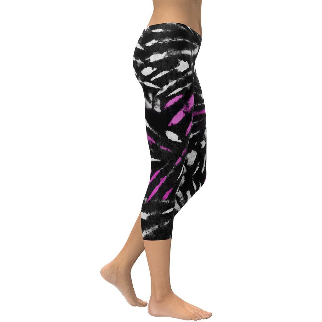 Tie Dye Black Capris