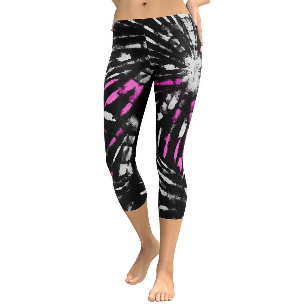 Tie Dye Black Capris