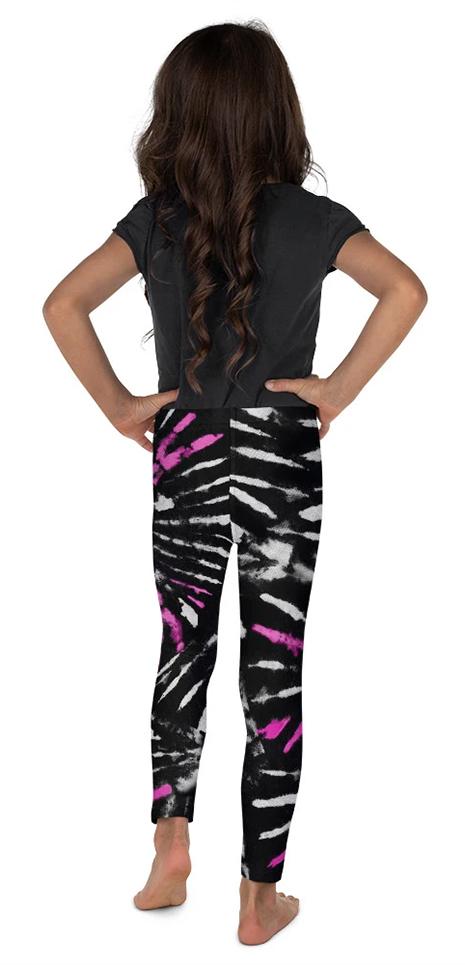 Tie Dye Black Kid's Leggings