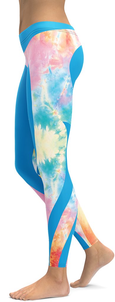 Tie Dye Heart Shaped Leggings