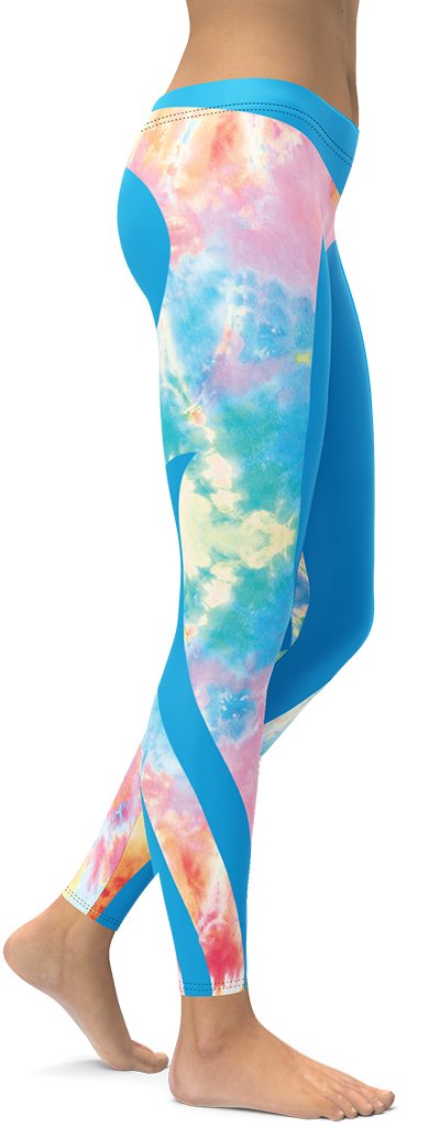 Tie Dye Heart Shaped Leggings