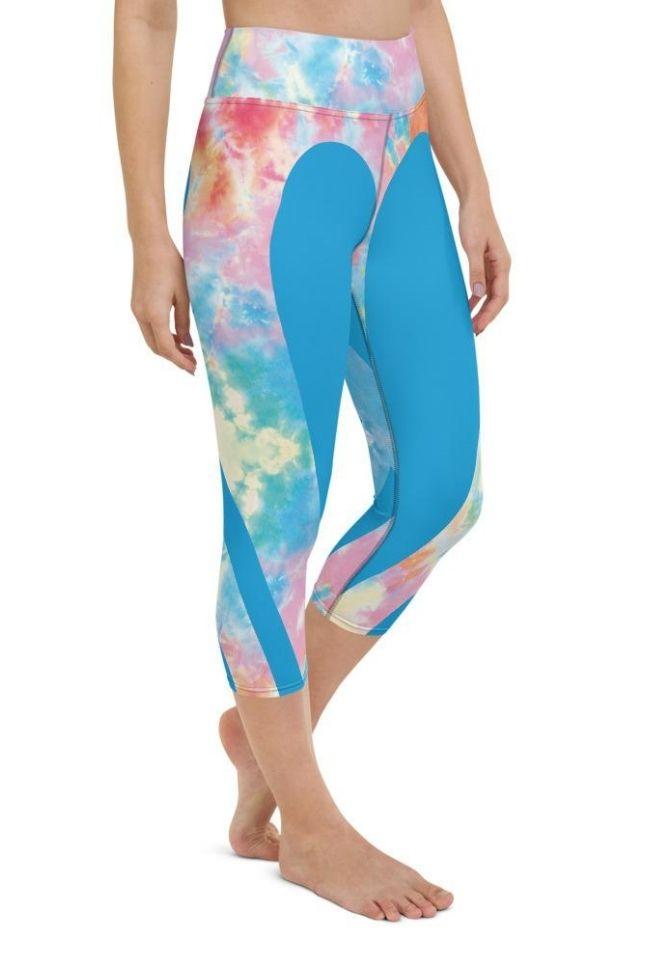 Tie Dye Heart Shaped Yoga Capris
