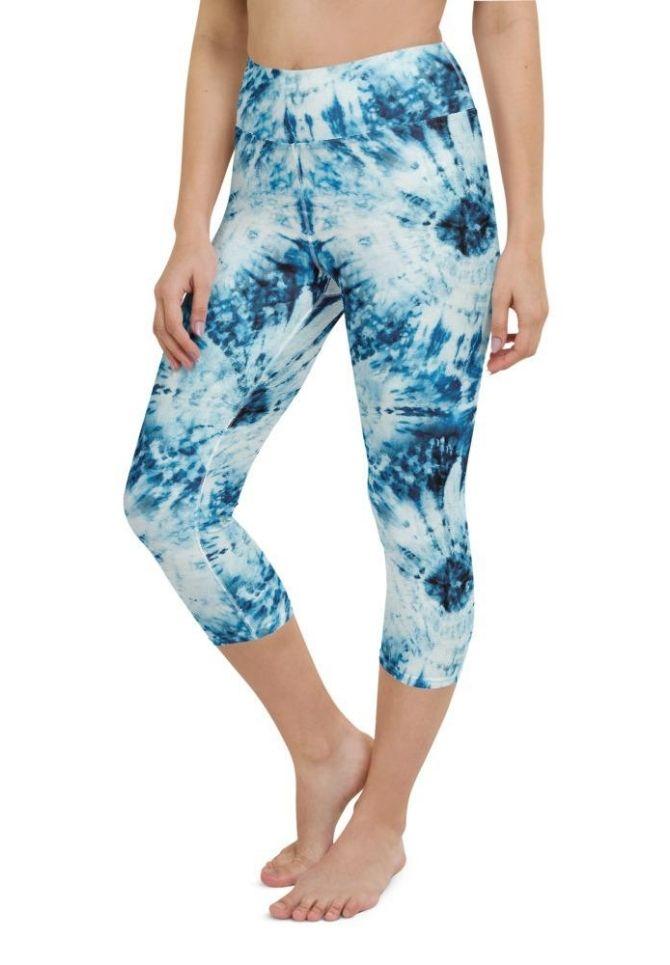 Tie Dye Indigo Yoga Capris