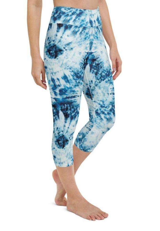 Tie Dye Indigo Yoga Capris