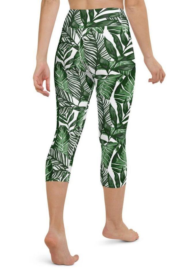 Tropical Green Yoga Capris