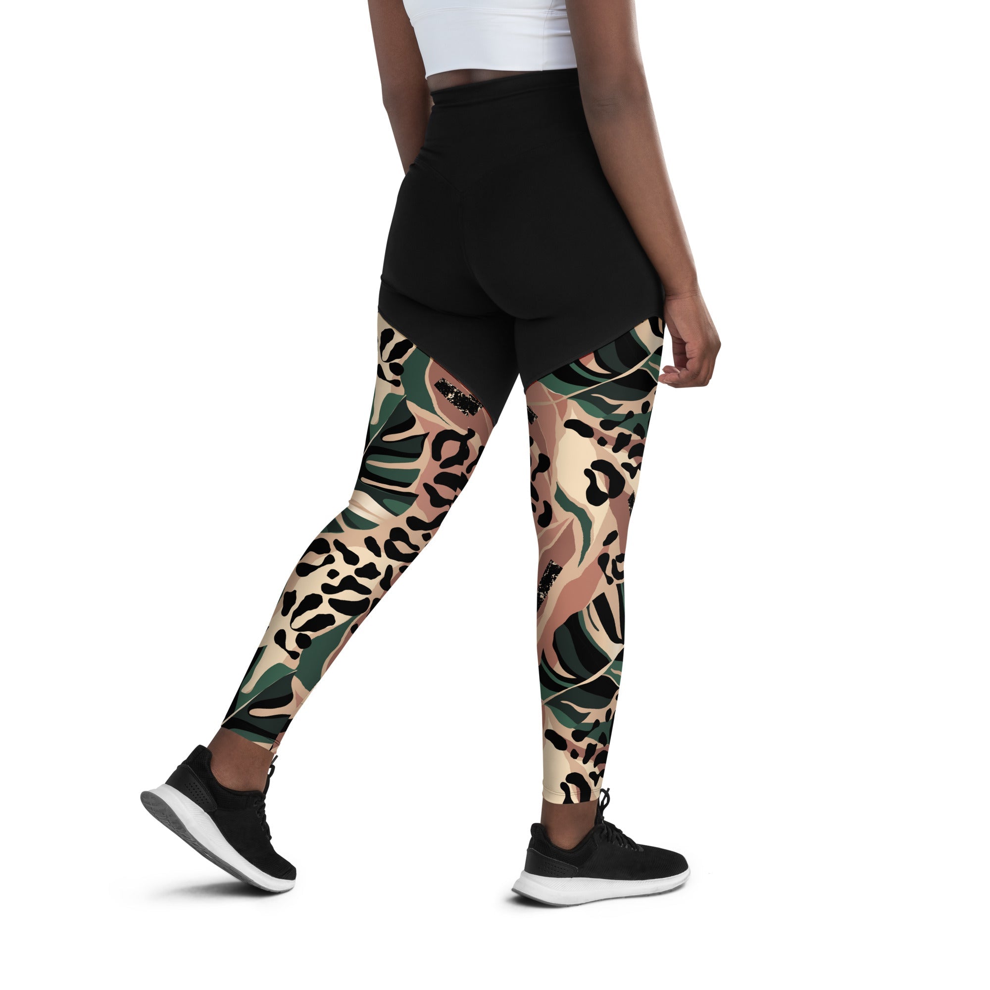 Tropical Leopard Compression Leggings