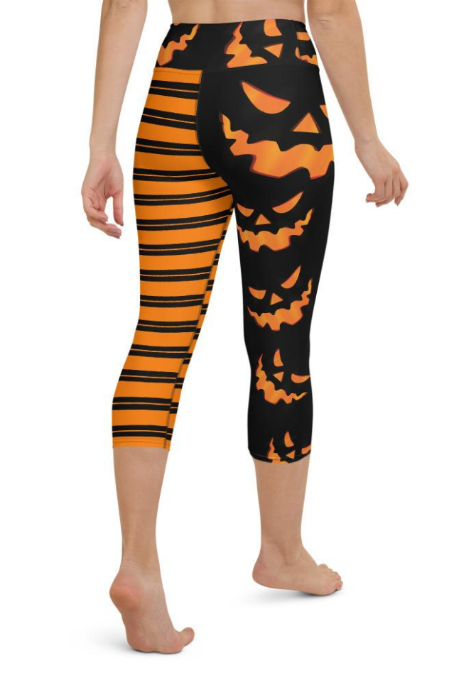 Two Patterned Halloween Yoga Capris