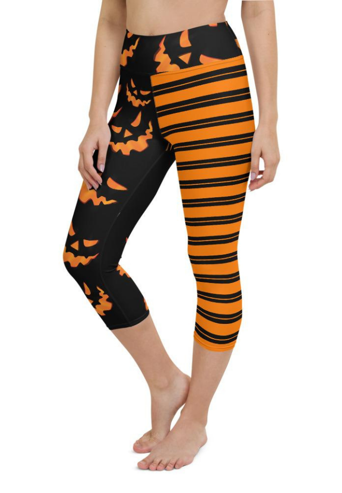 Two Patterned Halloween Yoga Capris
