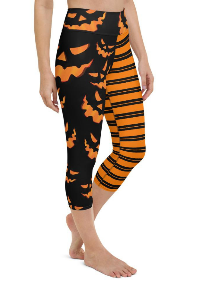 Two Patterned Halloween Yoga Capris