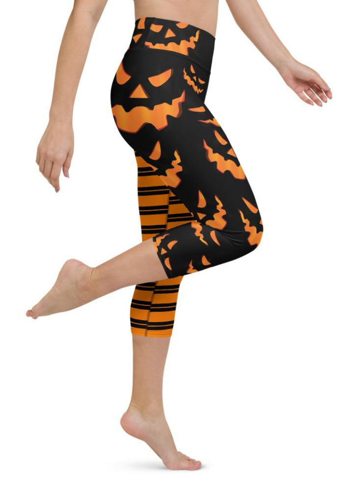 Two Patterned Halloween Yoga Capris