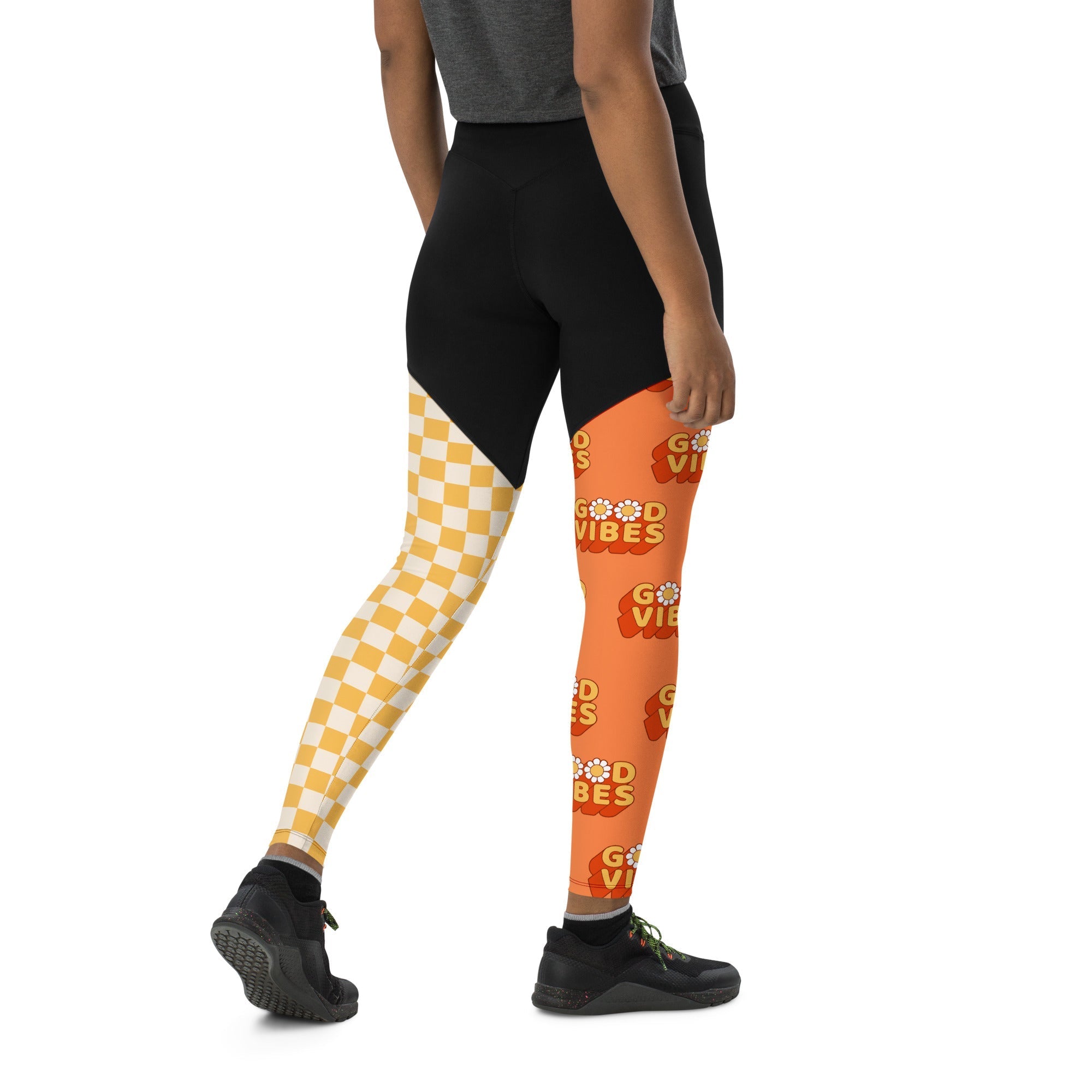 Two Patterned Hippie Compression Leggings