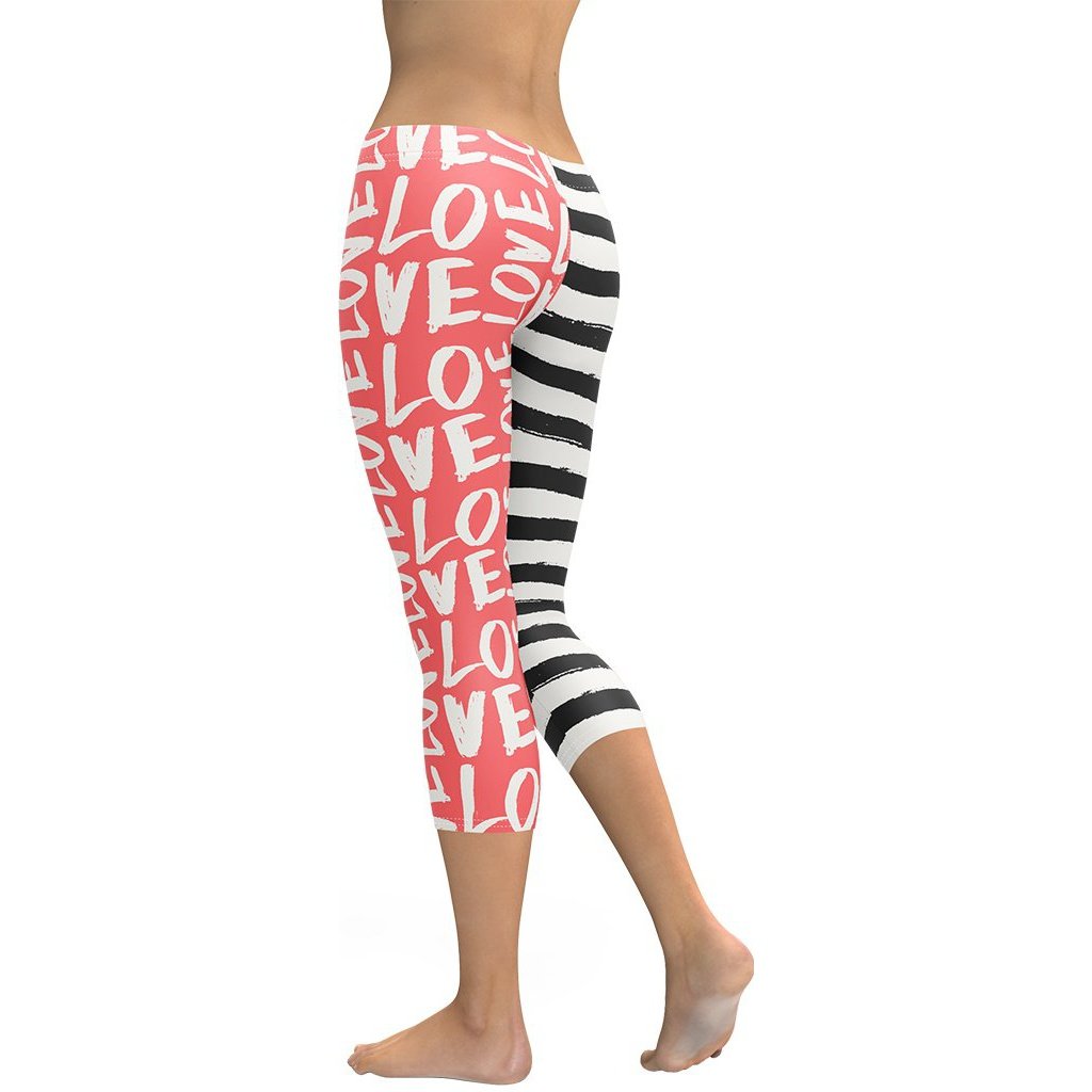 Two-Patterned Valentine's Day Capris