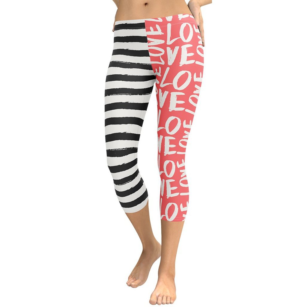 Two-Patterned Valentine's Day Capris