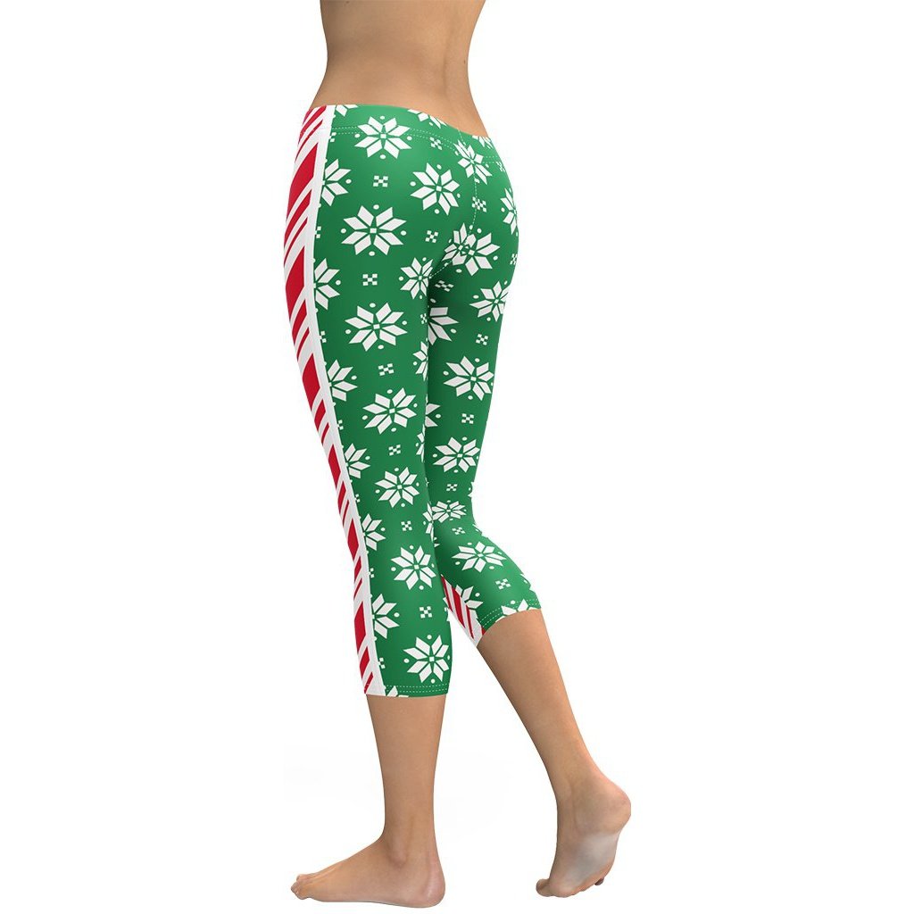 Two-Side Pattern Christmas Capris
