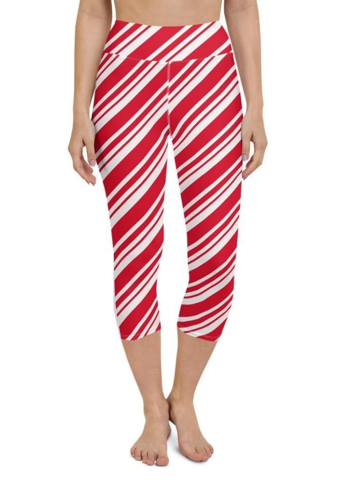 Two-Side Pattern Christmas Yoga Capris