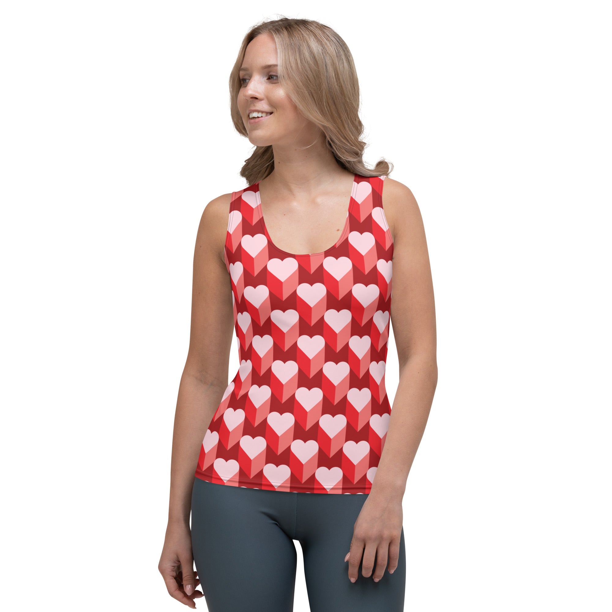 Women's Valentine Compression Leggings Valentines Day Red Heart