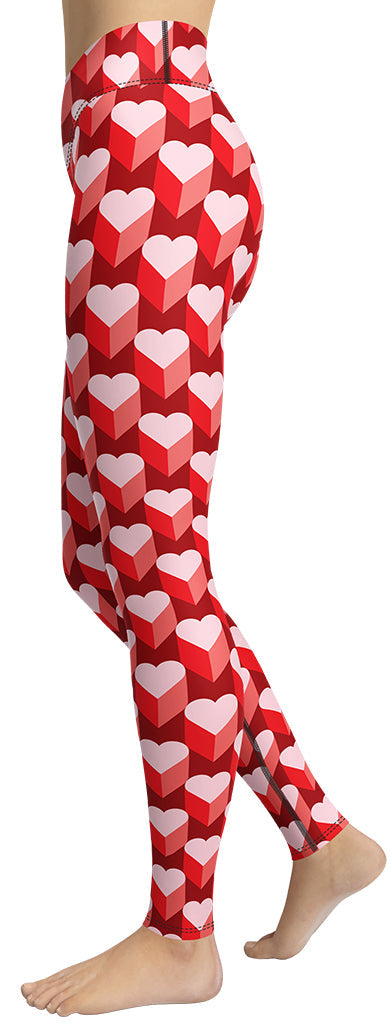 Valentine's Day Heart Yoga Leggings