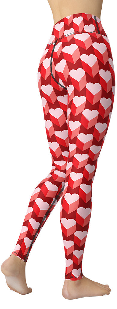 Valentine's Day Heart Yoga Leggings