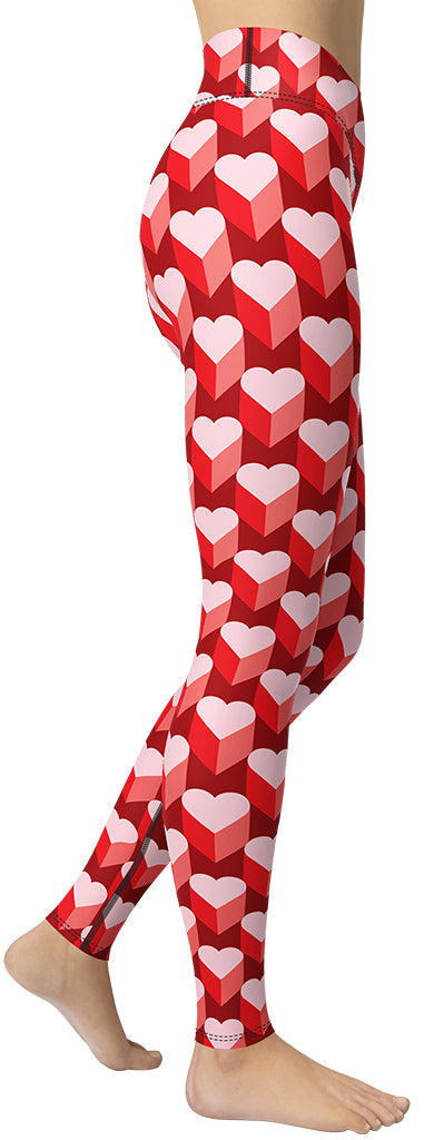 Valentine's Day Heart Yoga Leggings