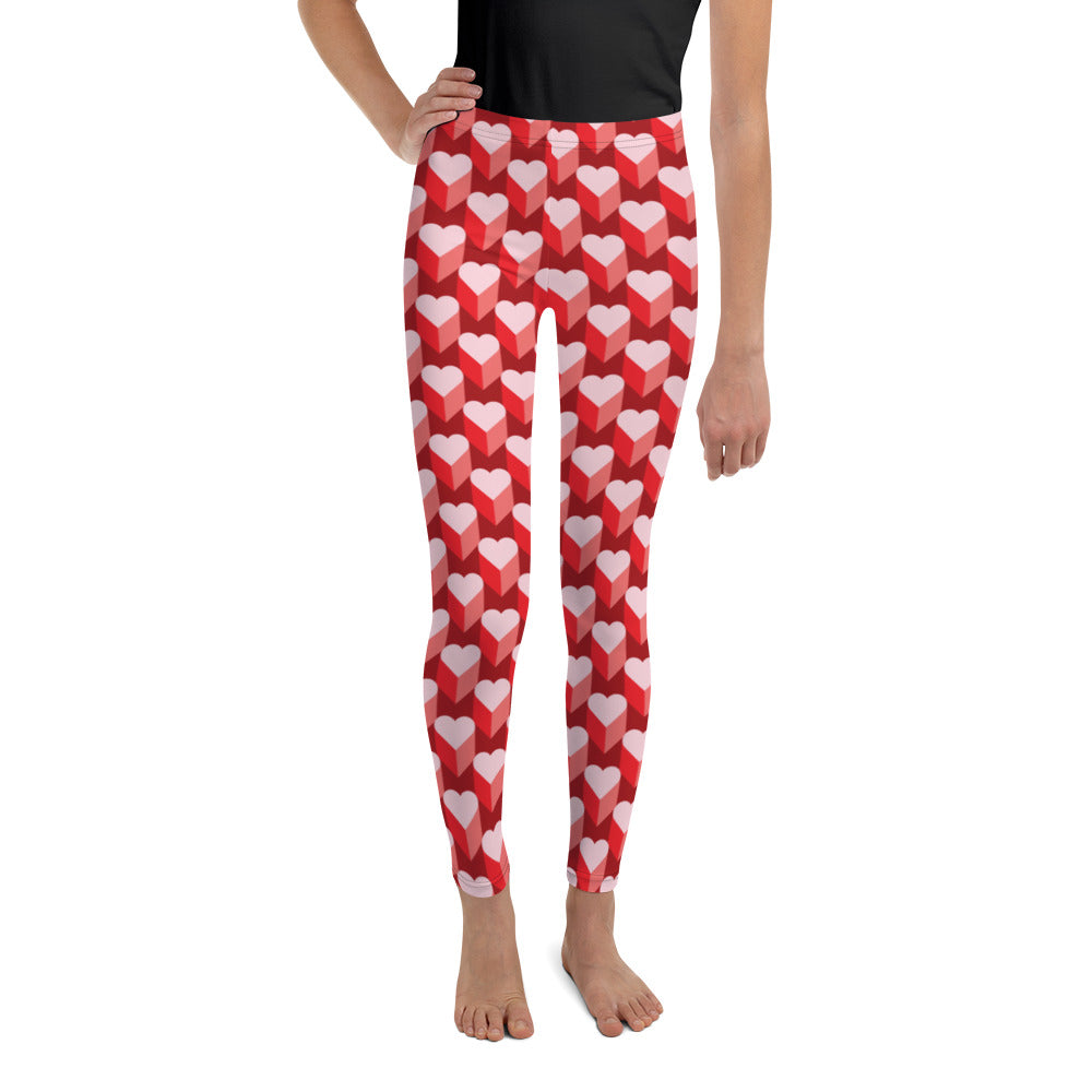 Valentine's Day Heart Youth Leggings