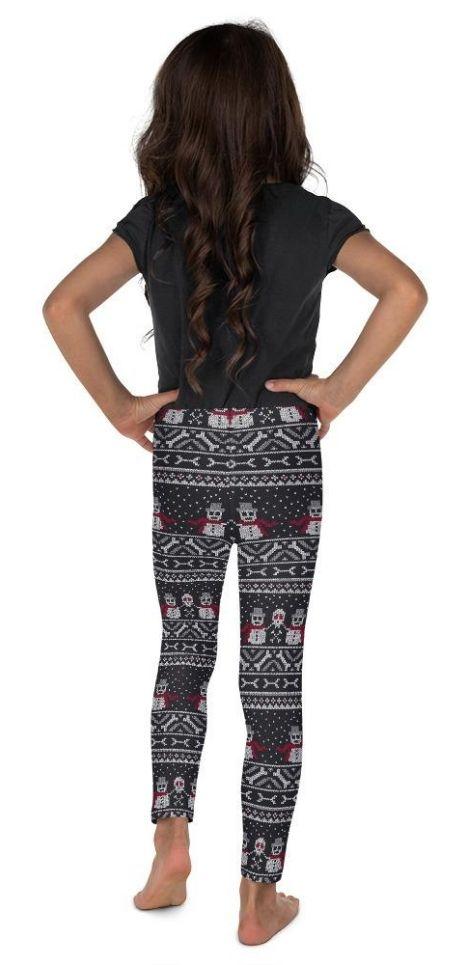 Vintage Goth Knitted Print Kid's Leggings