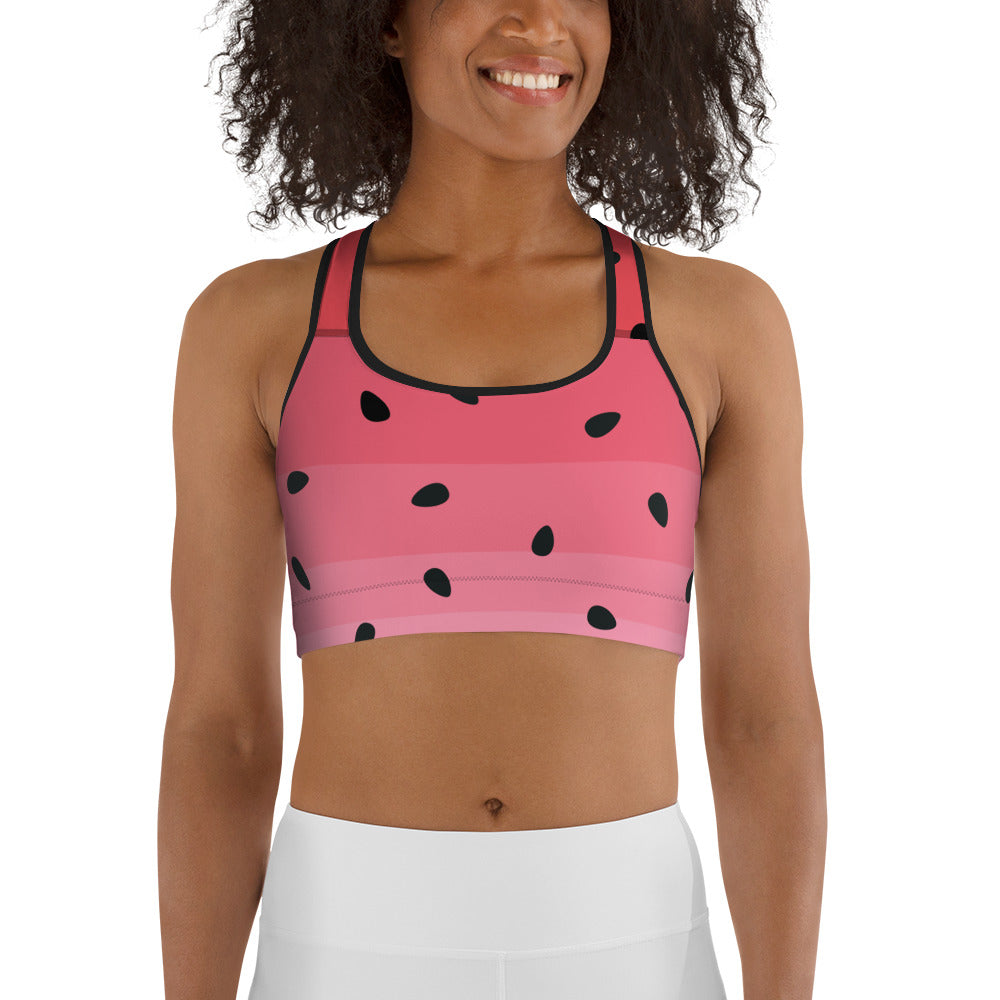 Red Heart Shaped Tunnel Sports Bra