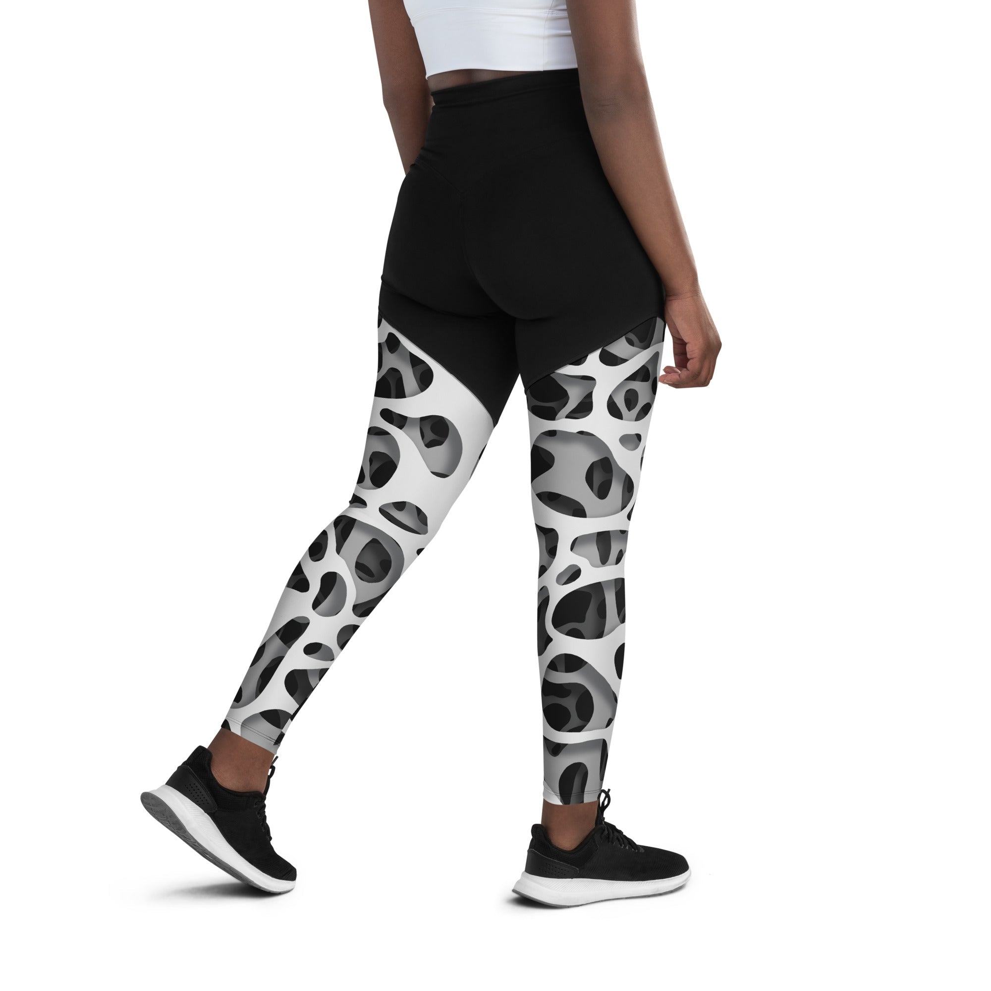 Web Illusion Pattern Compression Leggings