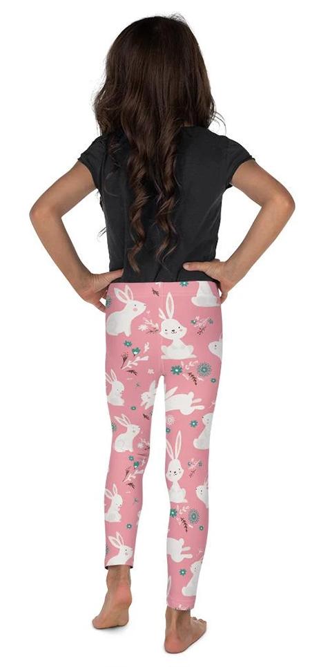 White Easter Bunnies Kid's Leggings