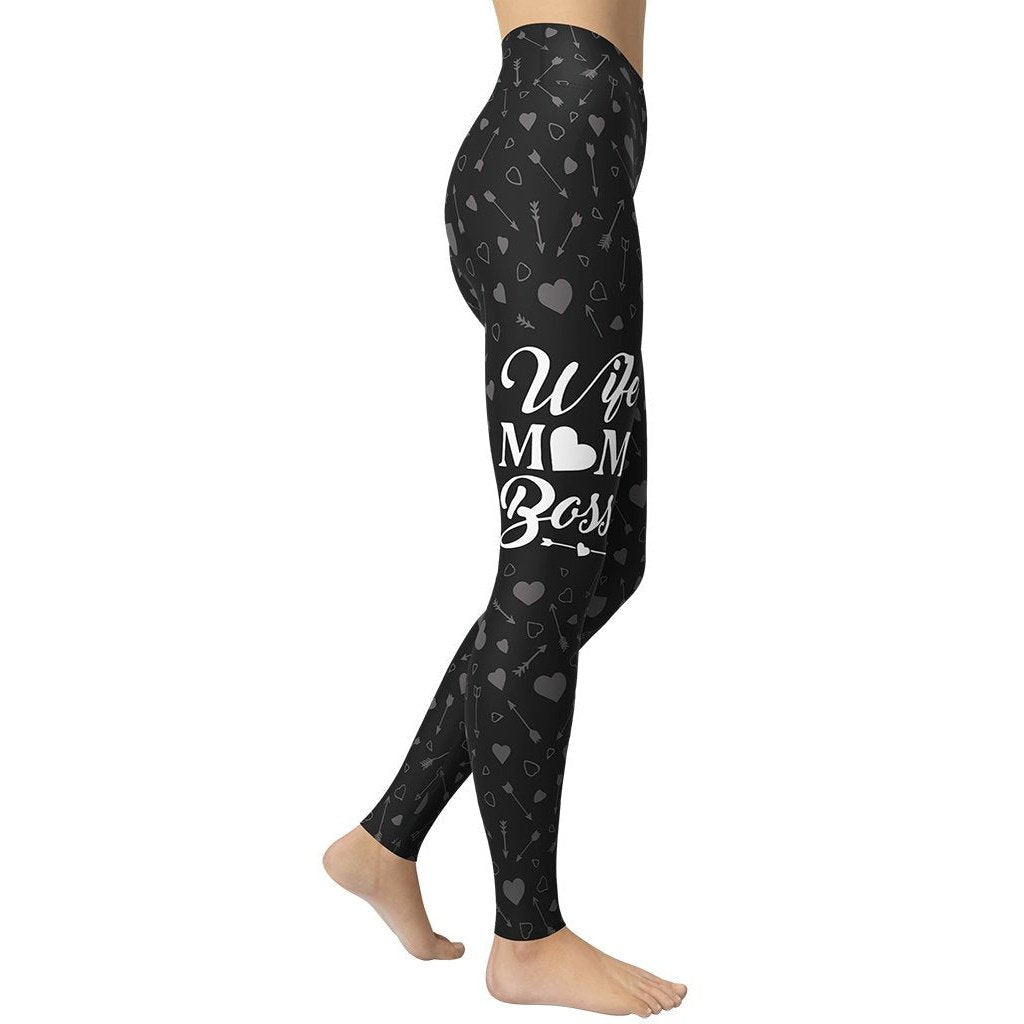 Wife Mom Boss Yoga Leggings