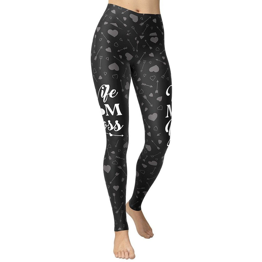 Wife Mom Boss Yoga Leggings