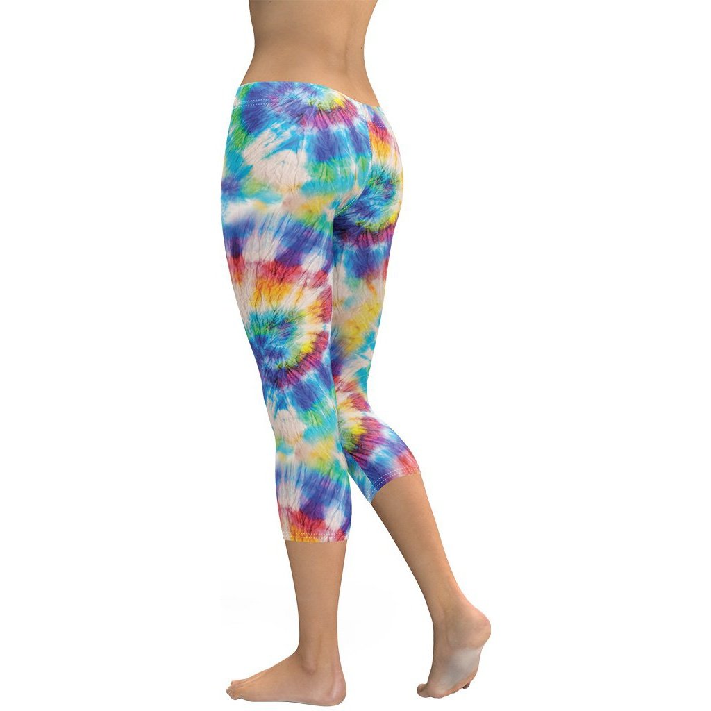 Wrinkled Effect Tie Dye Capris